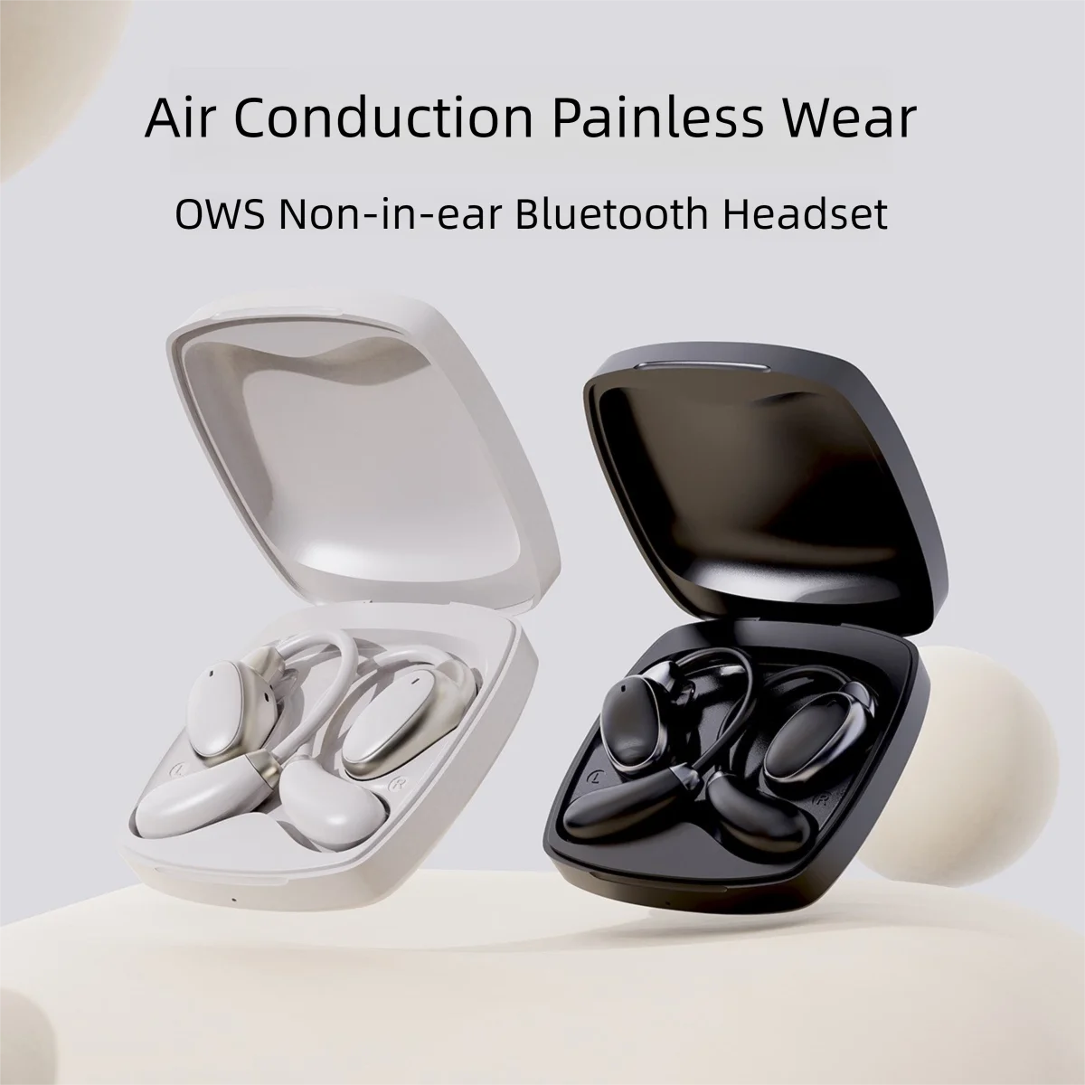 

OWS Air Conduction Ear hook Headset Sports Wireless Open Ear Non-In-Ear Bluetooth 5.4 Earphones IPX4 Waterproof Sports Earbuds