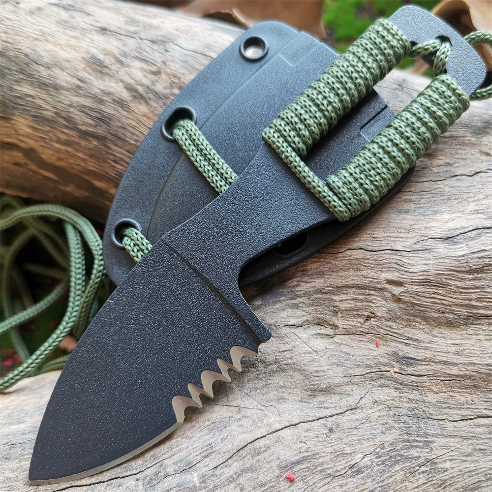 Pocket Knife Fixed Blade Outdoor Survival Cutter with Sheath - Lightweight & High Quality Tool for Camping, Hunting and Hiking