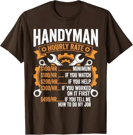 Lustiges Handwerker-Kunstwerk für Männer Jungen Papa Herr Fix-it Handwerker T-Shirt Y2k Herrenmode Wartungs- & Reparaturmann Grafik-Spruch T-Shirt Geschenk – Detail 7