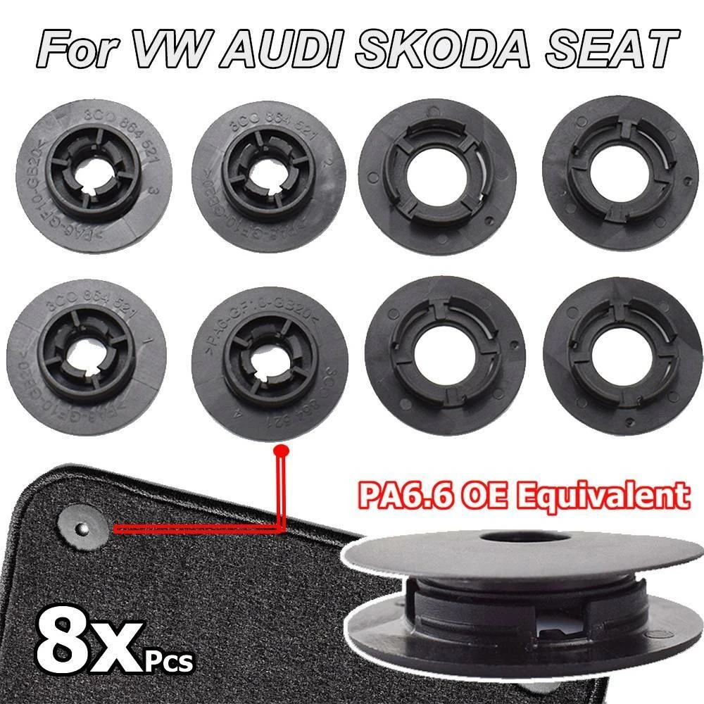 8/16pcs Car Floor Mat Caret Clips Fixing Non-Slip Fastener Clips For Holders Grips Clamps Floor Holders Car Accessories