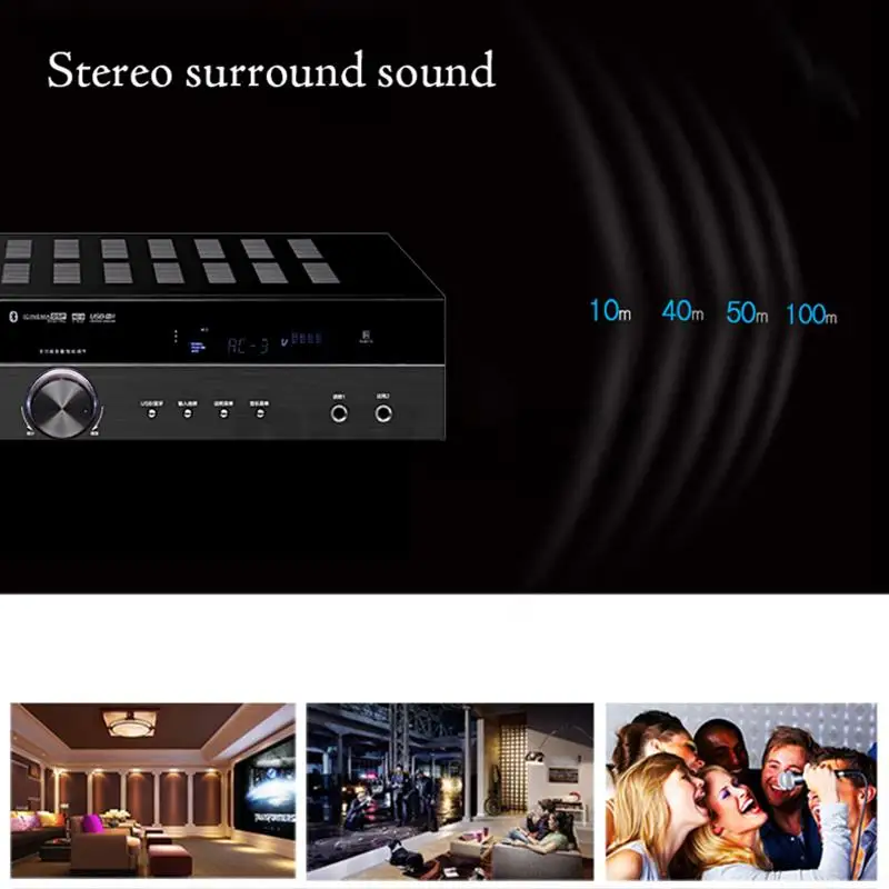 5.1 بلوتوث مكبرات الصوت 300 واط مكبر صوت Hifi 5.1 قنوات أمبير AC-3 ديكور دعم 4-16Ω المتكلم مرحلة الزفاف KTV الاستخدام المنزلي