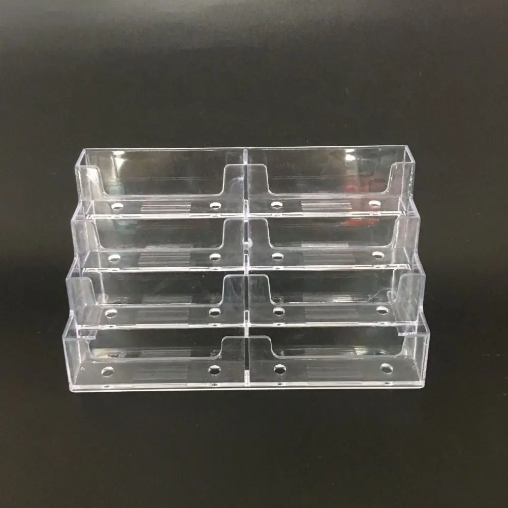 Transparent Business Card Box 4 Layers 8 Grids Name Card Display Stand Display Holder Plastic Business Card Storage Box image 3