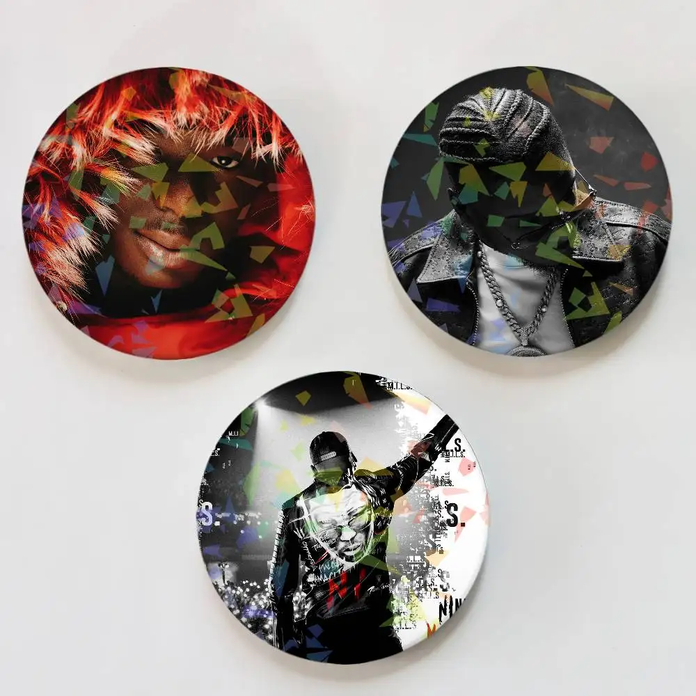 Singer N-Ninho Laser Button Pins Backpack Clothing Decor Brooch Fiction Badge Jewelry Gifts