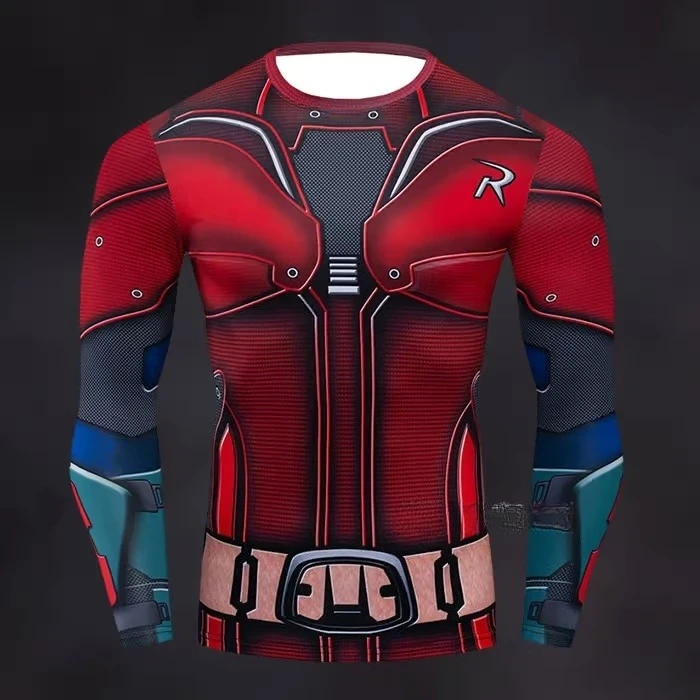 

Popular Marvel Superhero COS Series Fashion Sports Fitness Clothing Spring and Autumn Long Sleeve T-shirt Family Clothing