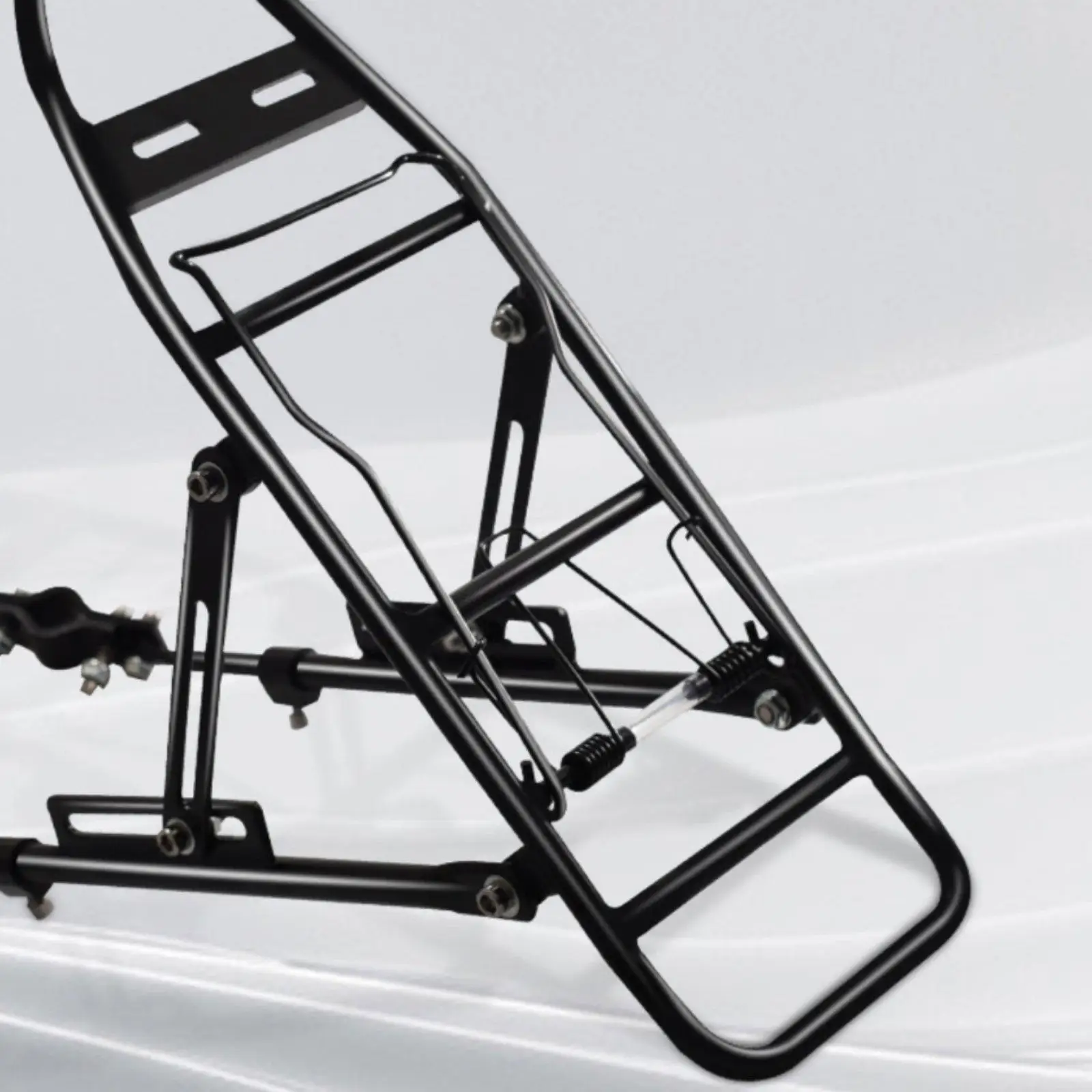 Bicycle Luggage Rack Sturdy Aluminum Rear Support Wobble Control Cargo Gear for Commuting and Touring Use
