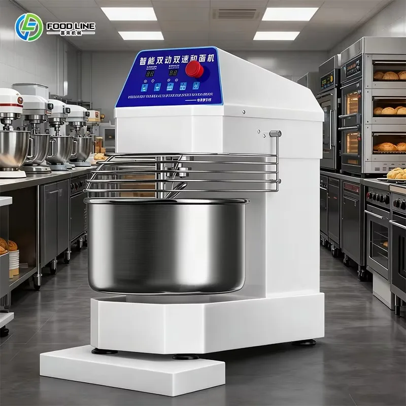 Fully Automatic Dough Kneading Machine with Time Control  for Making Bread, Dumpling Wrappers, and Steamed Buns