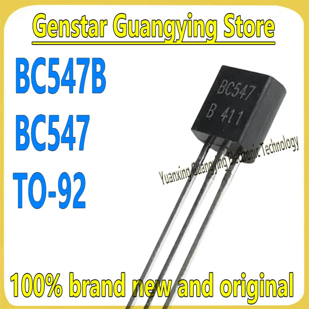 (50 pieces) BC547B BC547 C547B TO-92 45V 100mA NPN Transistor (BJT) 100% Brand New Original Packaging
