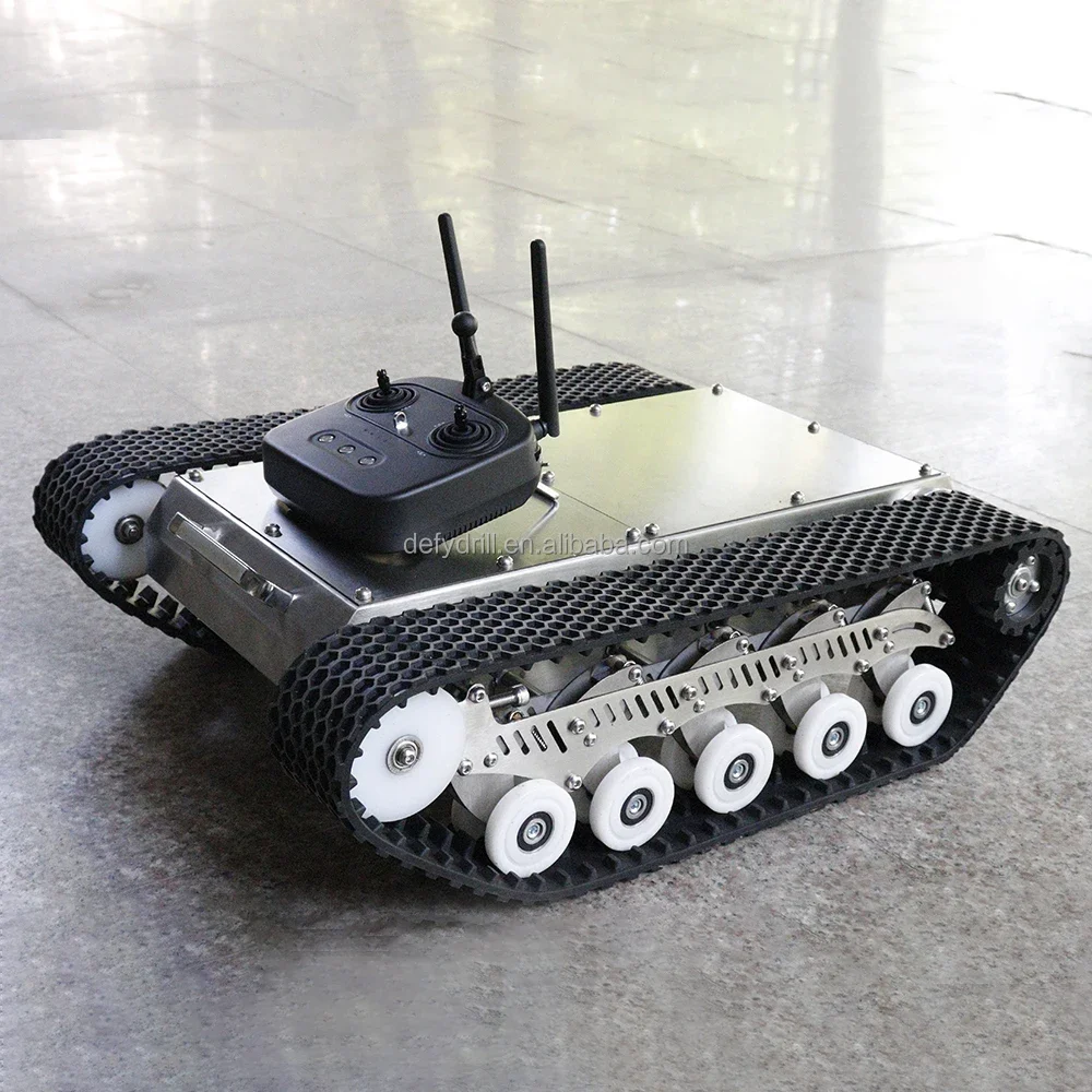 Mini chasis con orugas IP65 resistente al agua Tank-6 Robot de limpieza de paneles solares Oferta de precio de reconocimiento