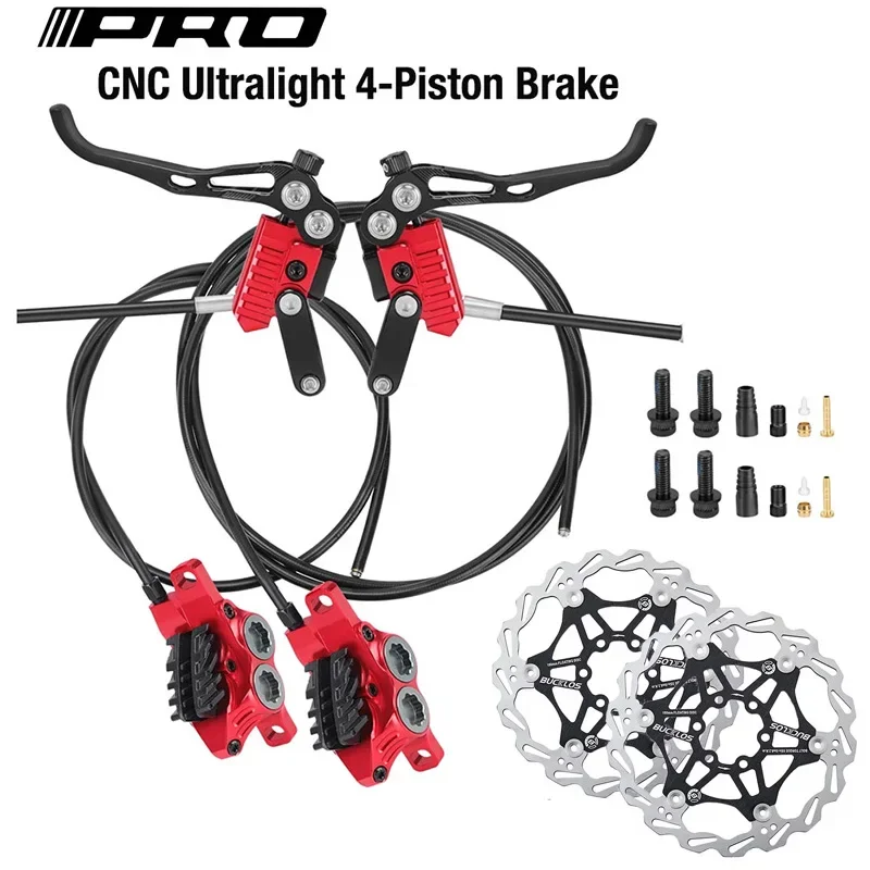 

Комплект гидравлических дисковых тормозов IIIPRO MTB с 4 поршнями, 160 мм роторы, тормоза давления масла, зажим переднего и заднего горного велосипеда, сверхлегкие детали