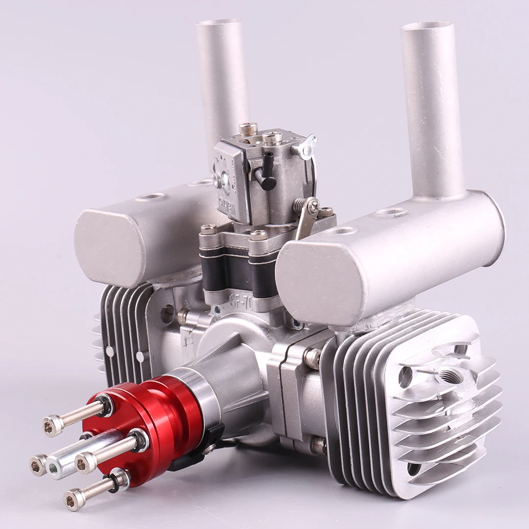 New RCGF 70cc Twin Cylinder Petrol/Gasoline Engine Dual Cylinder with Muffler/Igniton/Spark Plug for RC Model Airplane