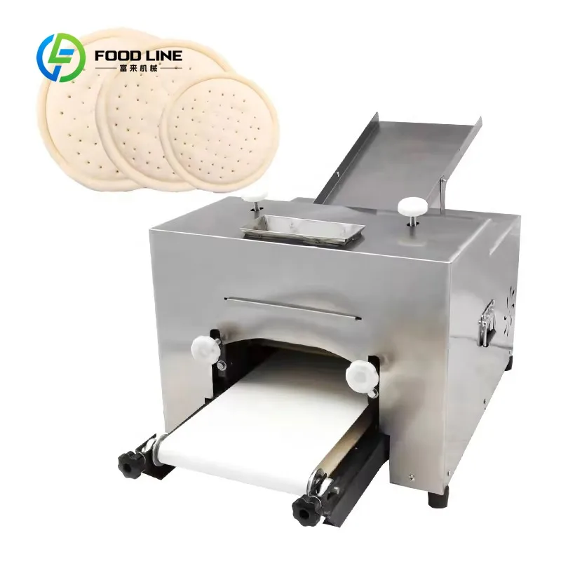 Automatic Pita Bread Making Machine Commercial Tortilla Press Pizza Dough Sheeter Roti Chapati Maker 5-40cm Adjustable Custom