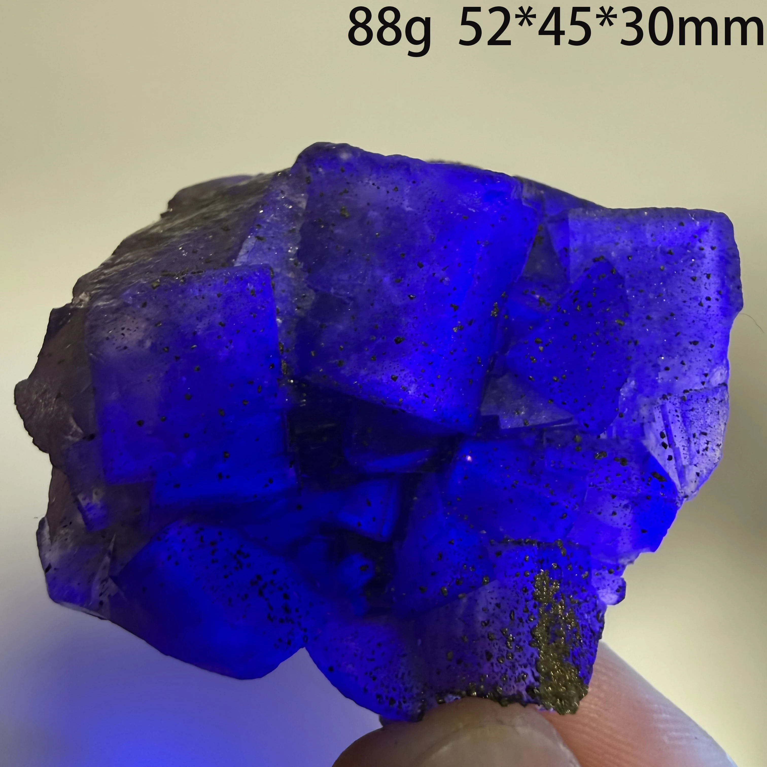 Natural UK Diana Maria Mine Daylight Fluorite Specimen Blue Glow Crystal Mineral Collection Decor A3-2-10