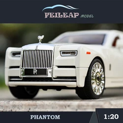 Big Size 1/20 Rolls-royce Phantom Alloy Car Model Sound Light Pullback Diecasts Toys Vehicles Collective Voiture Miniature