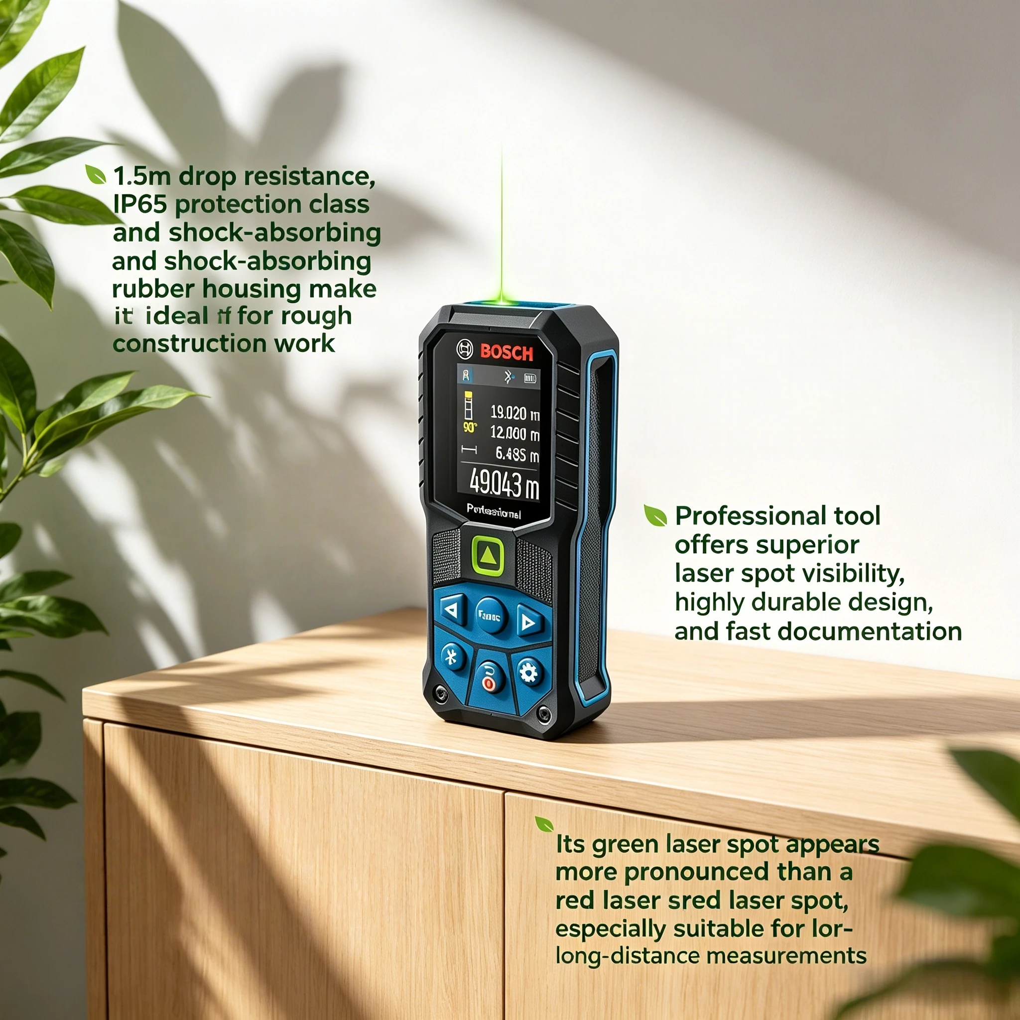 Bosch GLM50-27CG Laser Rangefinder 50M Green Laser Rangefinder IP65 Bluetooth Measure Instrument Electronic Measuring Rule