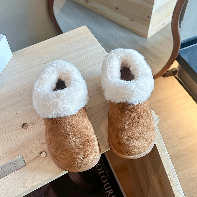 여아 공주 캐주얼 신발 부드러운 밑창 아동 플랫 슈즈 한국 스타일 다용도 2025 겨울 신상 아동 패션 신발 미끄럼 방지