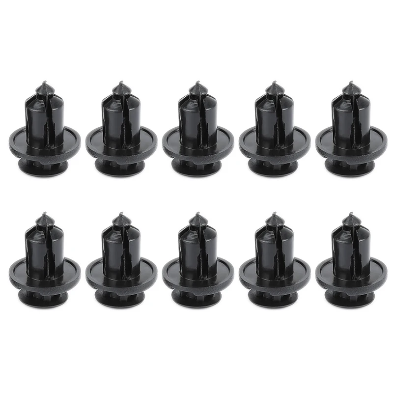 10-Black Front Bumper Locking Hooks & Clip Fastener Push Rivet Trim Rivet For Honda Accord Car Accessries