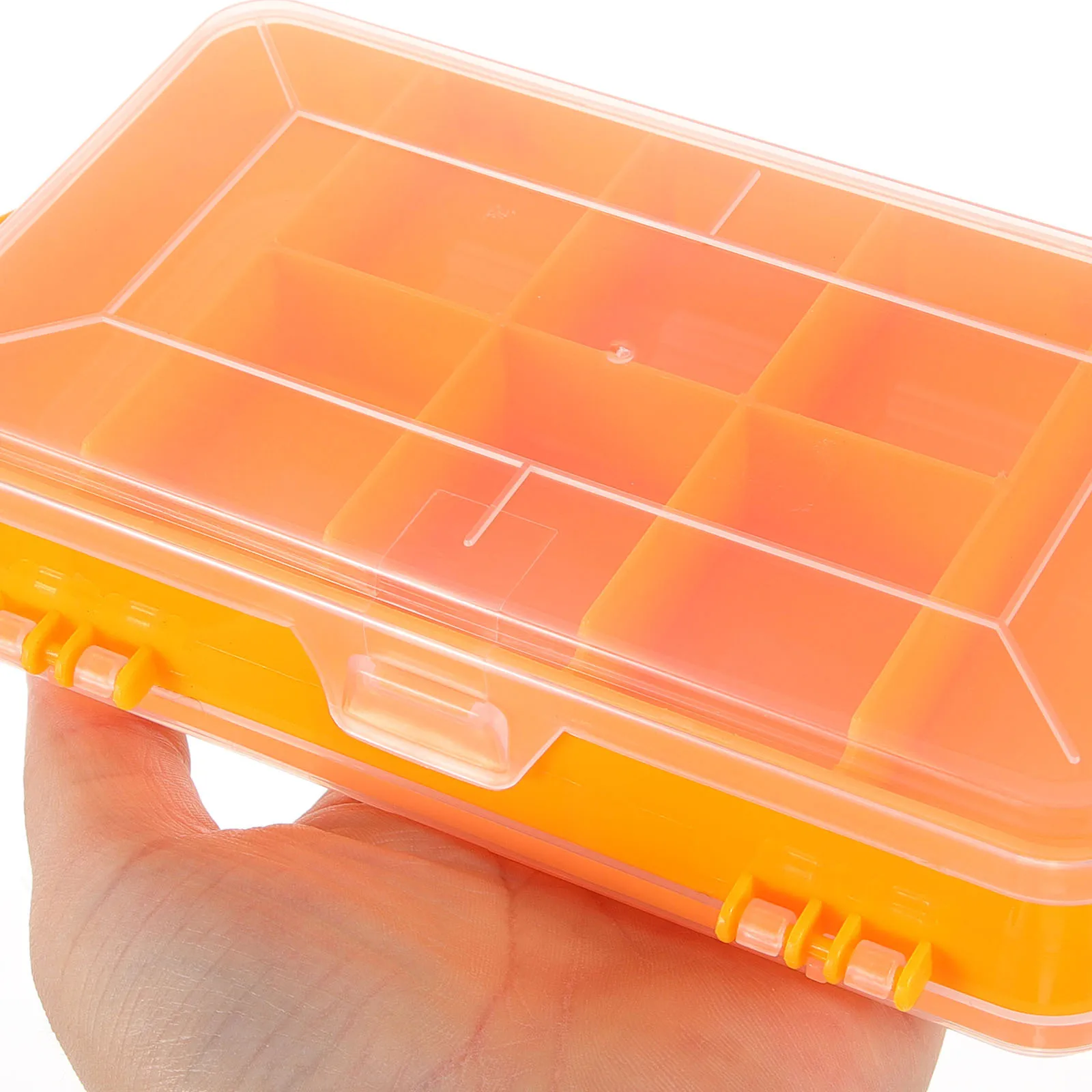 Doppelseitige Aufbewahrungsbox aus Kunststoff, Hardware-Organizer, Fachbehälter für kleine Teile, Muttern, Schrauben, Bolzen, Perlen