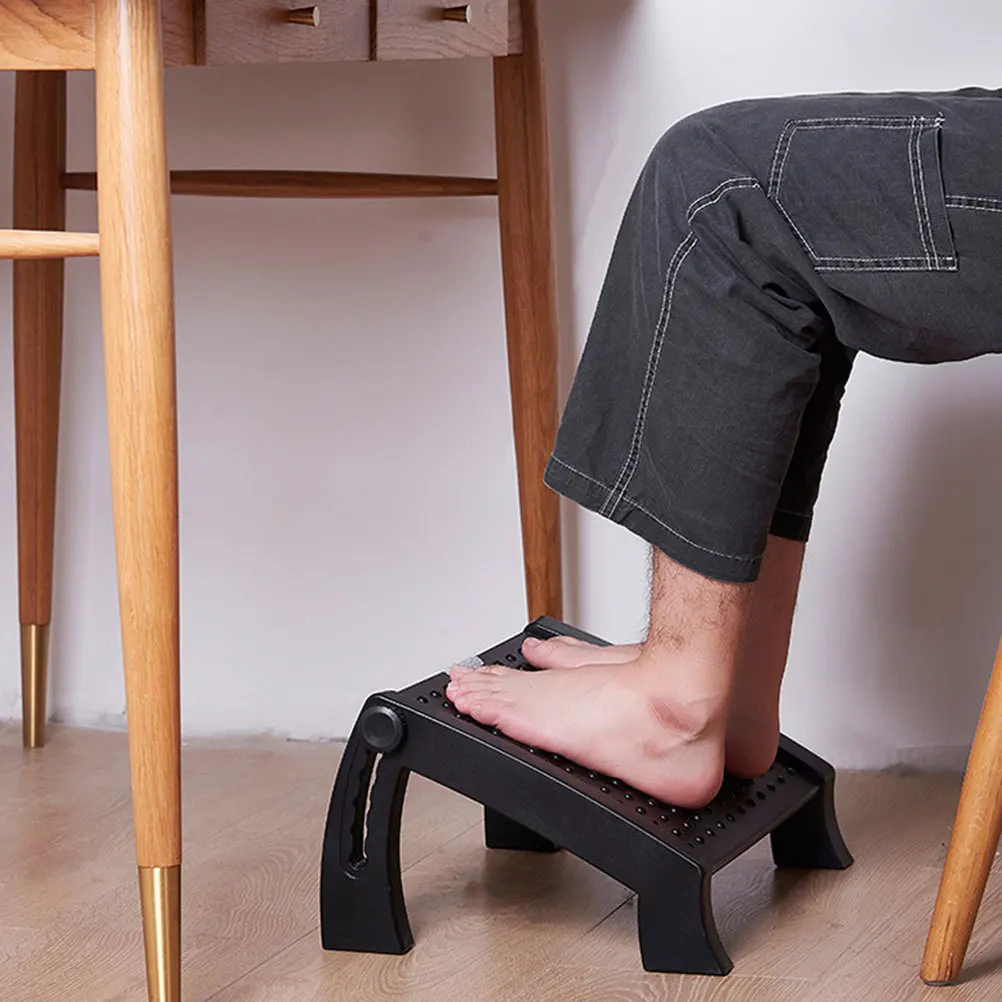 

1Pcs Adjustable Pedicure Footstool Footboard Durable Stable Foot Support with Anti-Skid Massage Sole for Home Salon Use