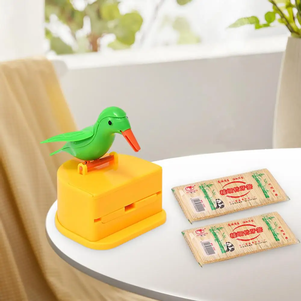 Disposable Toothpicks Teeth Cleaning Push Type Cute Birdie Disposable Kitchen Bar Supplies Double-ended Toothpick Bird Toothpick