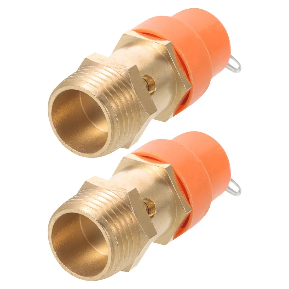 

2 Pcs Air Compressor Safety Valve Check Pressure Exhaust Replacement Part Drain