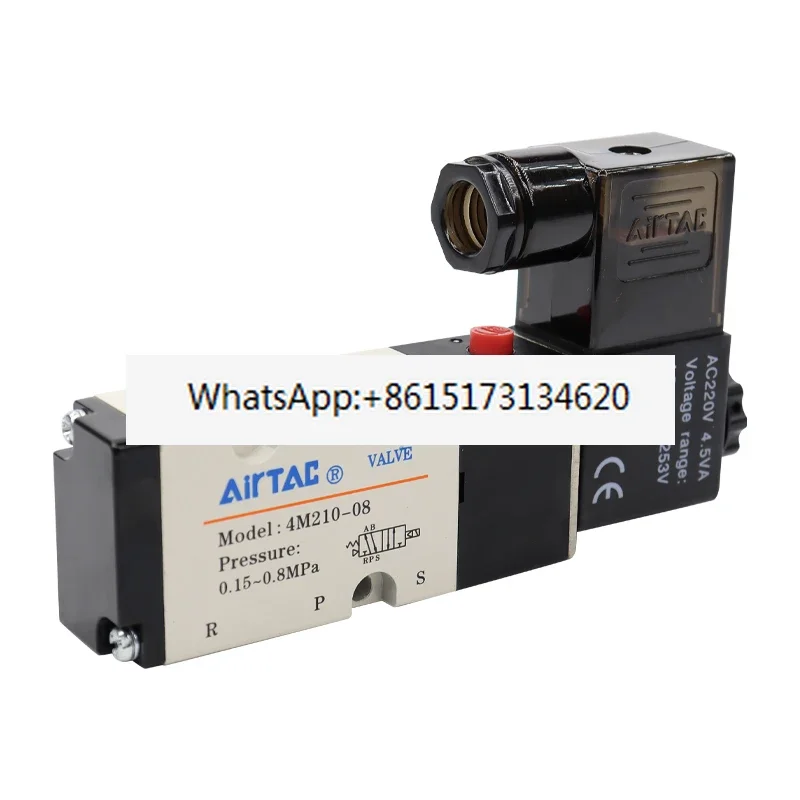 4M210-08 Pneumatic Electromagnetic Control Valve 220V Reversing Valve 24V Coil 4M310-08/10