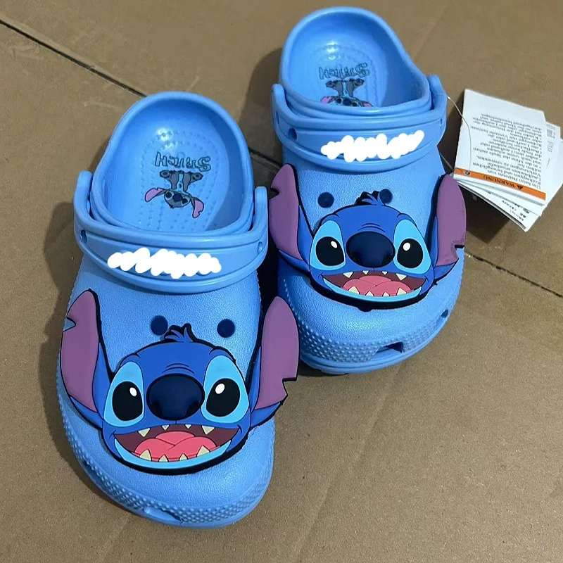 

Disney Cute Original Stitch Beach Bubble Sandals Non Slip Sole Anime Stitch Side Sandals In Stock