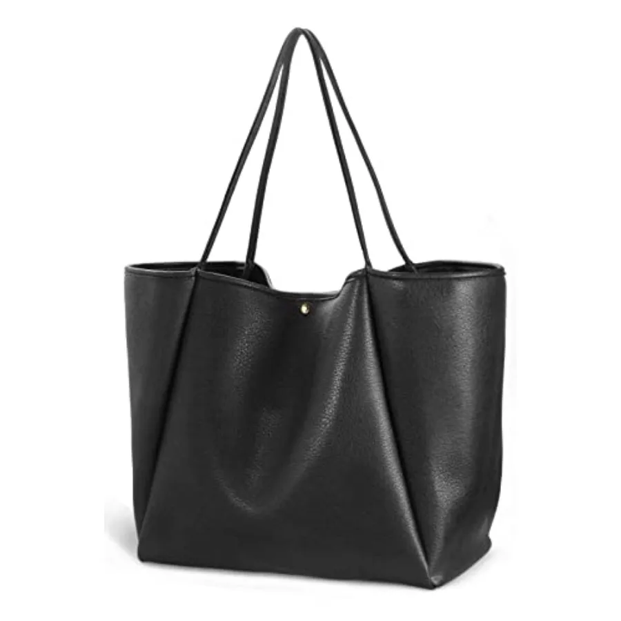 

Oversize Pu Leather Tote Women Weekender Bag Shopper Handbag Travel Purse