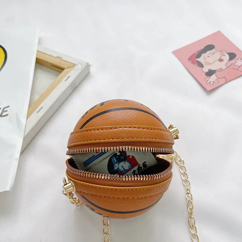 Children Kawaii Basketball Cool Mini Shoulder Bag Large Capacity Cute Crossbody Bag Travel Walking Cycling