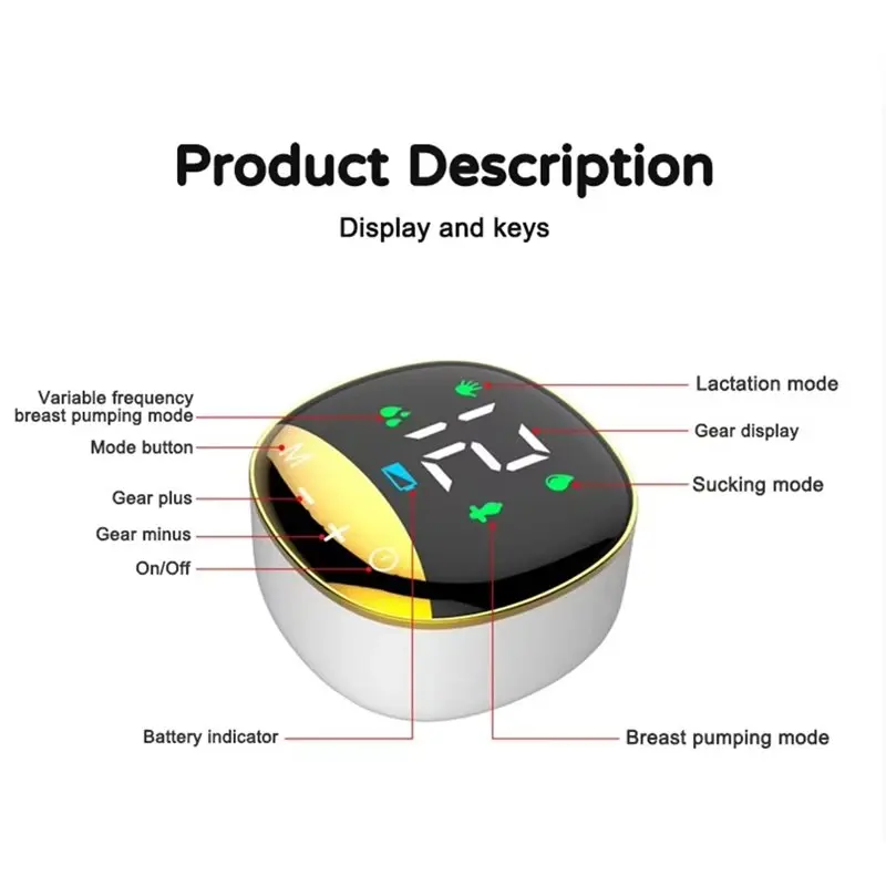 BABZ-مضخة ثدي كهربائية محمولة يمكن ارتداؤها من جانب واحد غير مؤلم جهاز محمول متكامل أوتوماتيكي بالكامل بدون استخدام اليدين #3