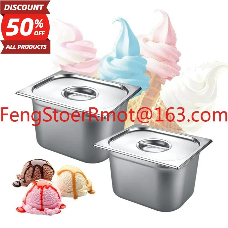 

Suitable for 2/3 ice cream pan stainless steel buffet style hot pot ice cream pan container