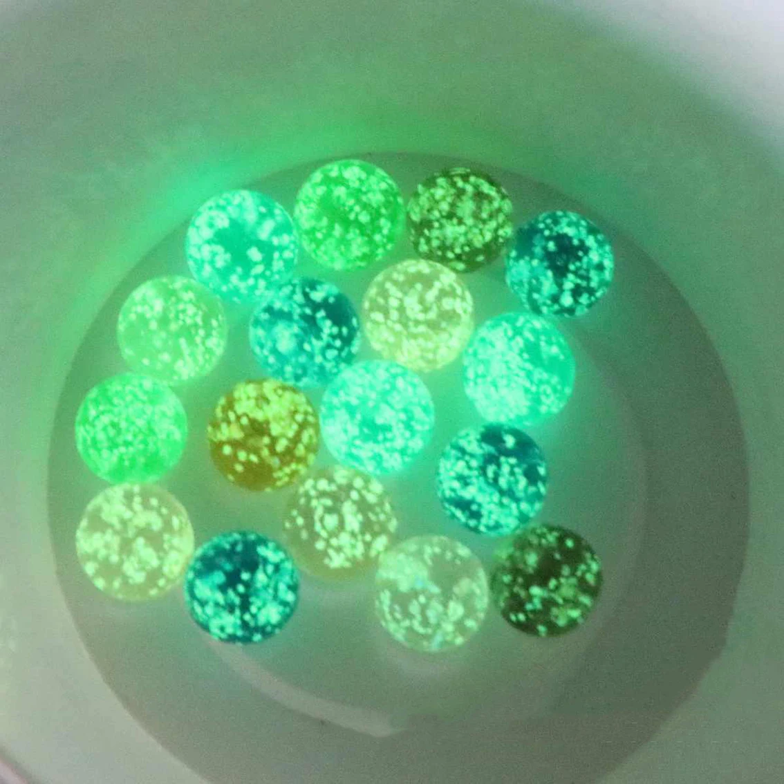 1-30Pcs Luminous Glass Balls Dia 16mm 20mm 22mm 25mm 30mm Color Decoration Crystal Ball DIY Game Art Pieces