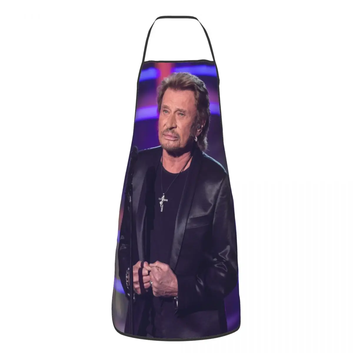 Unisex Johnny Hallyday Kitchen Chef Cooking Baking Apron Men Women Rock Music French Singer Tablier Cuisine for Painting