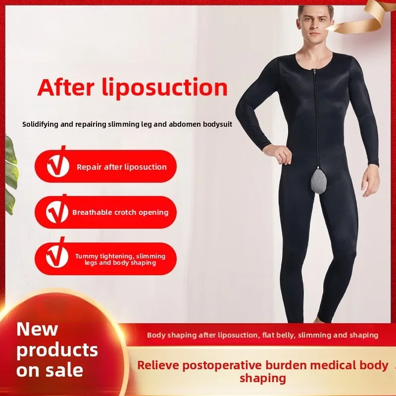 Mannelijke Liposuctie Borstchirurgie Postoperatieve Onesie Liposuctie Afslanken Kleding Corset Bierbuik Afslanken Taille Afslanken