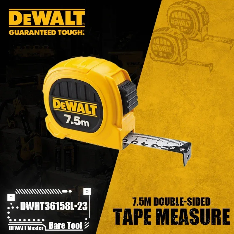 DEWALT DWHT36156L-23/DWHT36158L-23 5M 7,5M dubbelzijdig meetlint