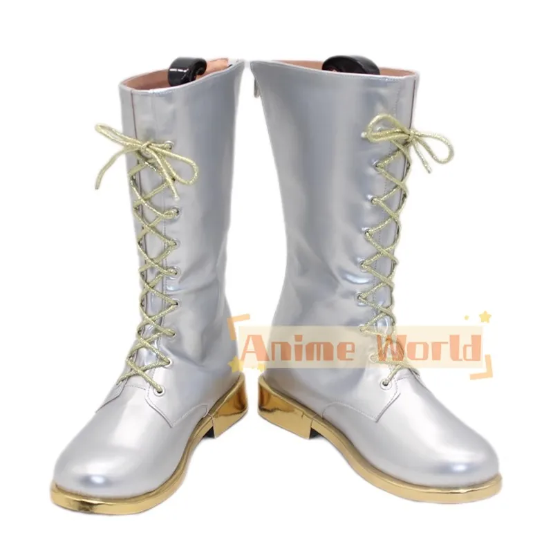 Game KPop Demon Hunters HUNTR/X Zoey Silver Cosplay Shoes Halloween Carnival Party Comic-con Role Playing Shoes Adult Children