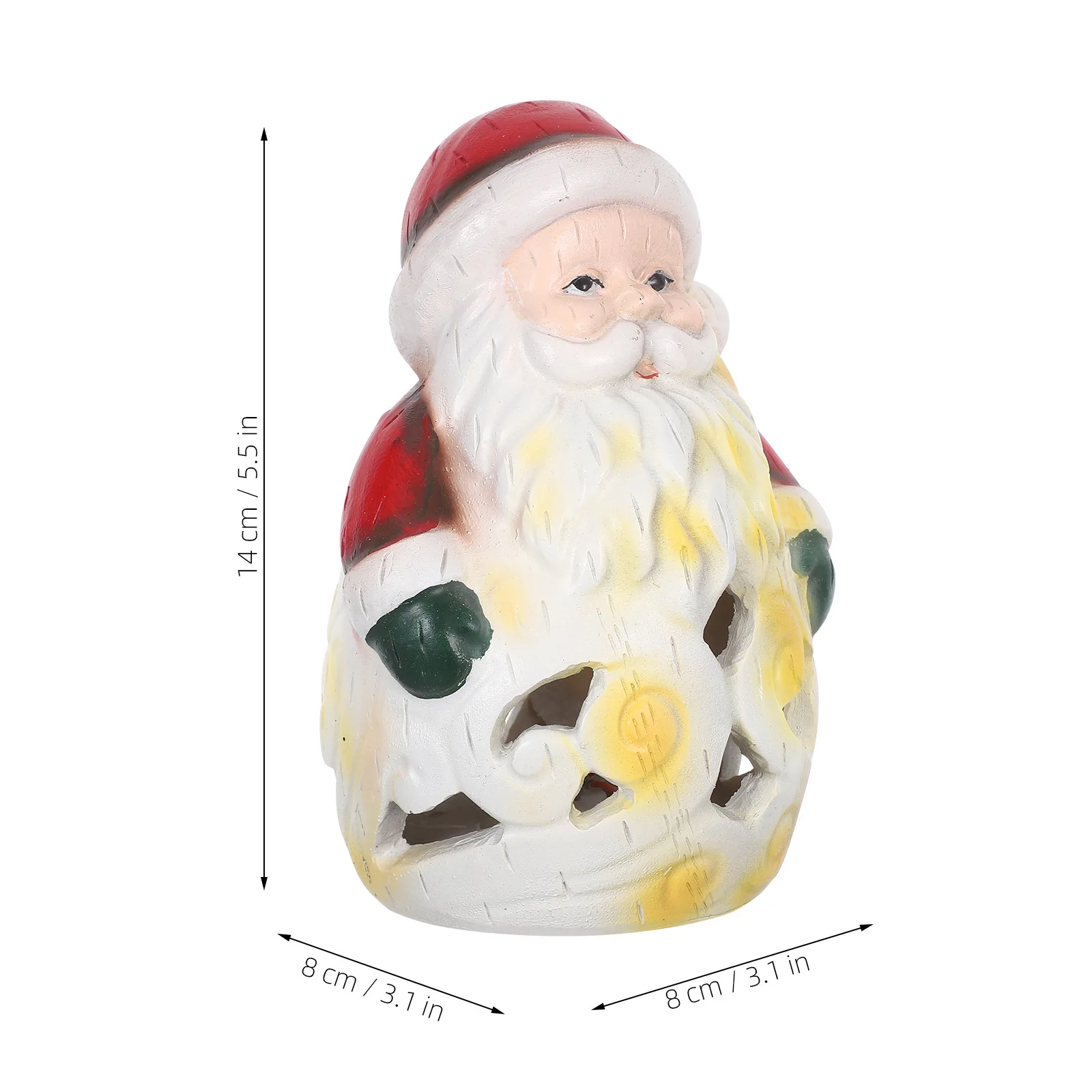 عيد الميلاد سانتا تمثال الجوف خارج الراتنج كلوز LED ضوء الليل عطلة الجدول عباءة عيد الميلاد الجرف ديكور عيد الميلاد سانتا الشكل