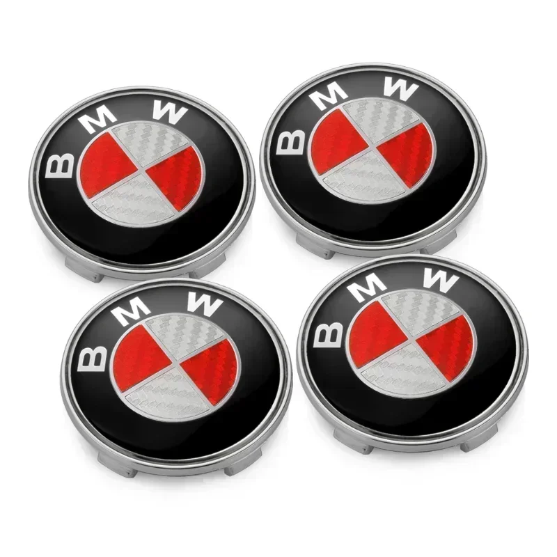 7pcs/set Car Front Emblem Rear Badge Wheel Hub Cap Sticker for E90 E60 E61 E93 E87 E36 E46 E53 X1 X3 X5 X6 F30 F20 F10 G30