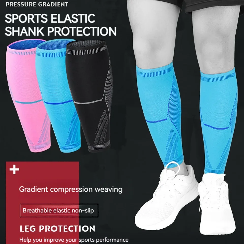 1Pcs Running Athletics Compression Sleeves Leg Calf Shin Splints Elbow Knee Pads Protection Sports Safety Unisex