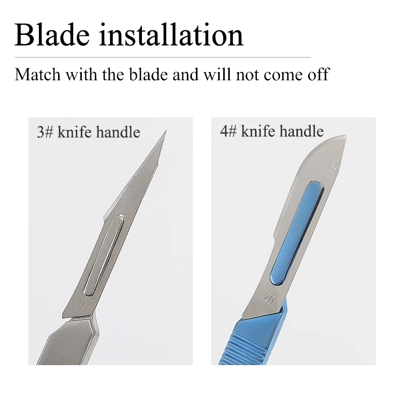 ที่ใส่มีดสแตนเลสเบอร์ 3/เบอร์ 4 พร้อมสเกล ด้ามมีดผ่าตัด เครื่องมือติดฟิล์มโทรศัพท์มือถือ ด้ามมีด