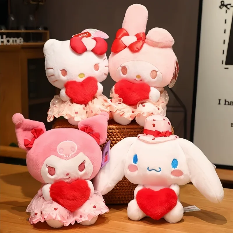 

Cute Anime Kuromi Melody Hellokitty Love Series 25cm Plush Accompany Sleep Doll Soft Hug Pillow Home Decoration Birthday Gifts