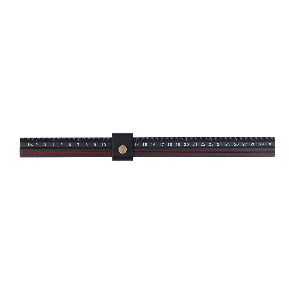 Aluminum Alloy Sliding Ruler Clear Accurate Scales 35cm/14inch L Shaped Ruler Adjustable Angle T Square Ruler Woodworking