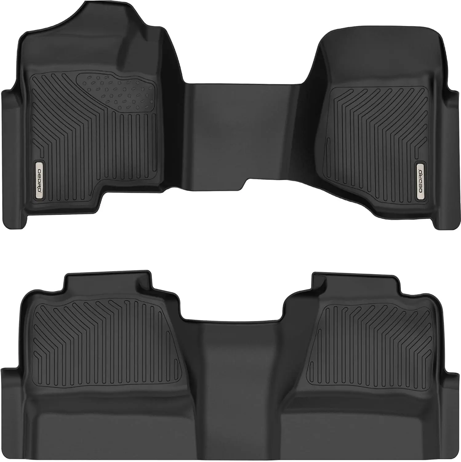 

Floor Mats Fit for 2007-2013 Silverado/Sierra 1500&2007-2014 Silverado/Sierra 2500/3500 HD Crew Cab (Without Storage Box),TPE