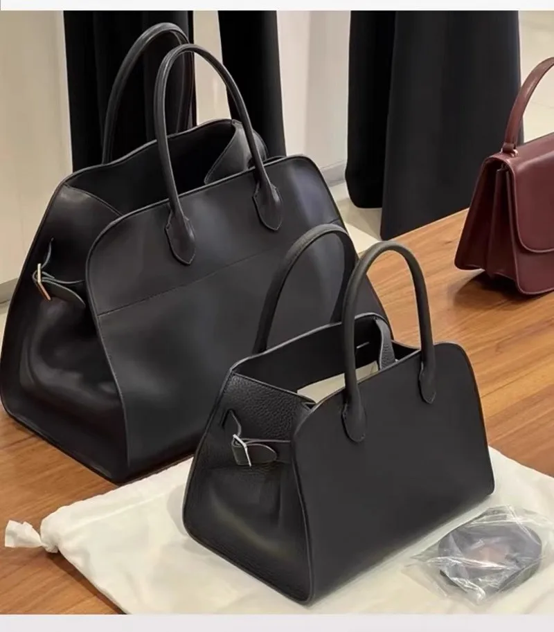 2024 Niche fashion European Style Split Leather Top-handle Bag Simple Large Capacity Style Handbag Tote Bag For Women Daily Use