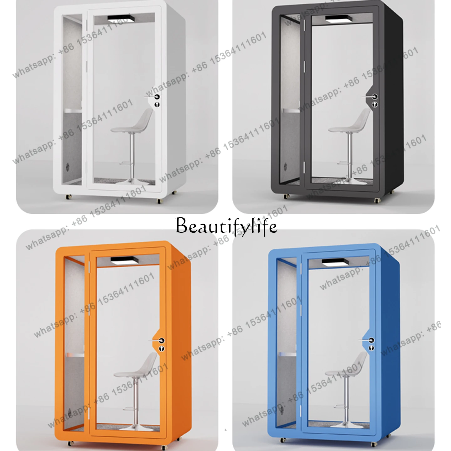 Soundproof room, household piano, silent warehouse, live stream, indoor singing room, recording studio, movable