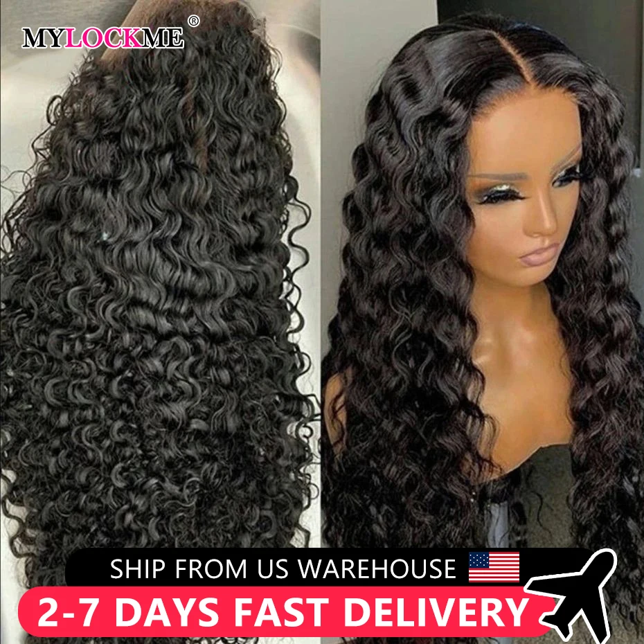 Deep Wave 13x4 13x6 HD Lace Frontal Wigs Human Hair Water Wave Curly Hair Lace Front Wig Lace Closure Wig Pre Plucked For Women