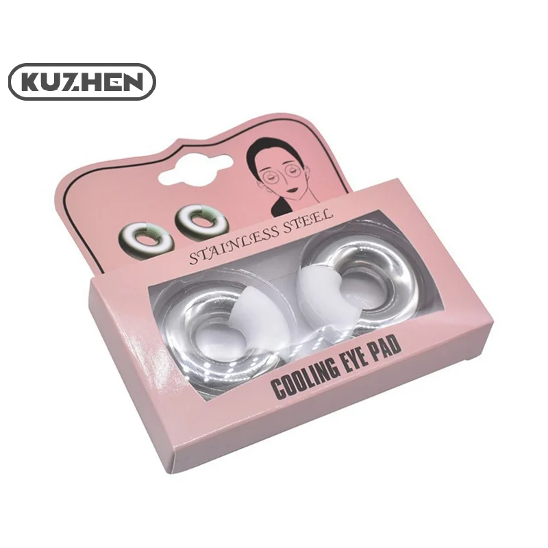 2PCS Stainless Steel Eye Circles Eye Compress Ice Pack Ring Cold Compress Eye Beauty Diminishing Dark Circles Massage Device