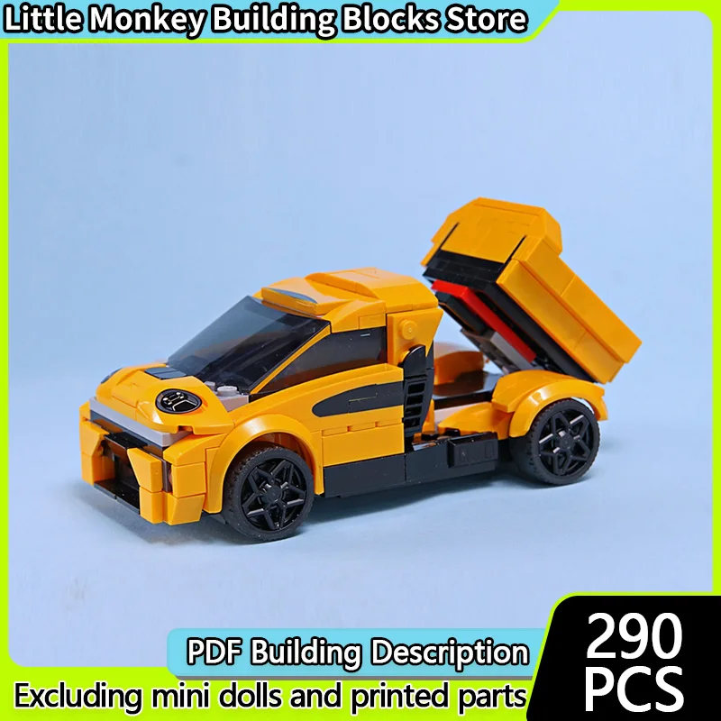 مدينة نموذج سيارة MOC قوالب بناء شاحنة قلابة الشحن الصفراء وحدات التكنولوجيا الأطفال هدايا العيد تجميع اللعب البدلة #1