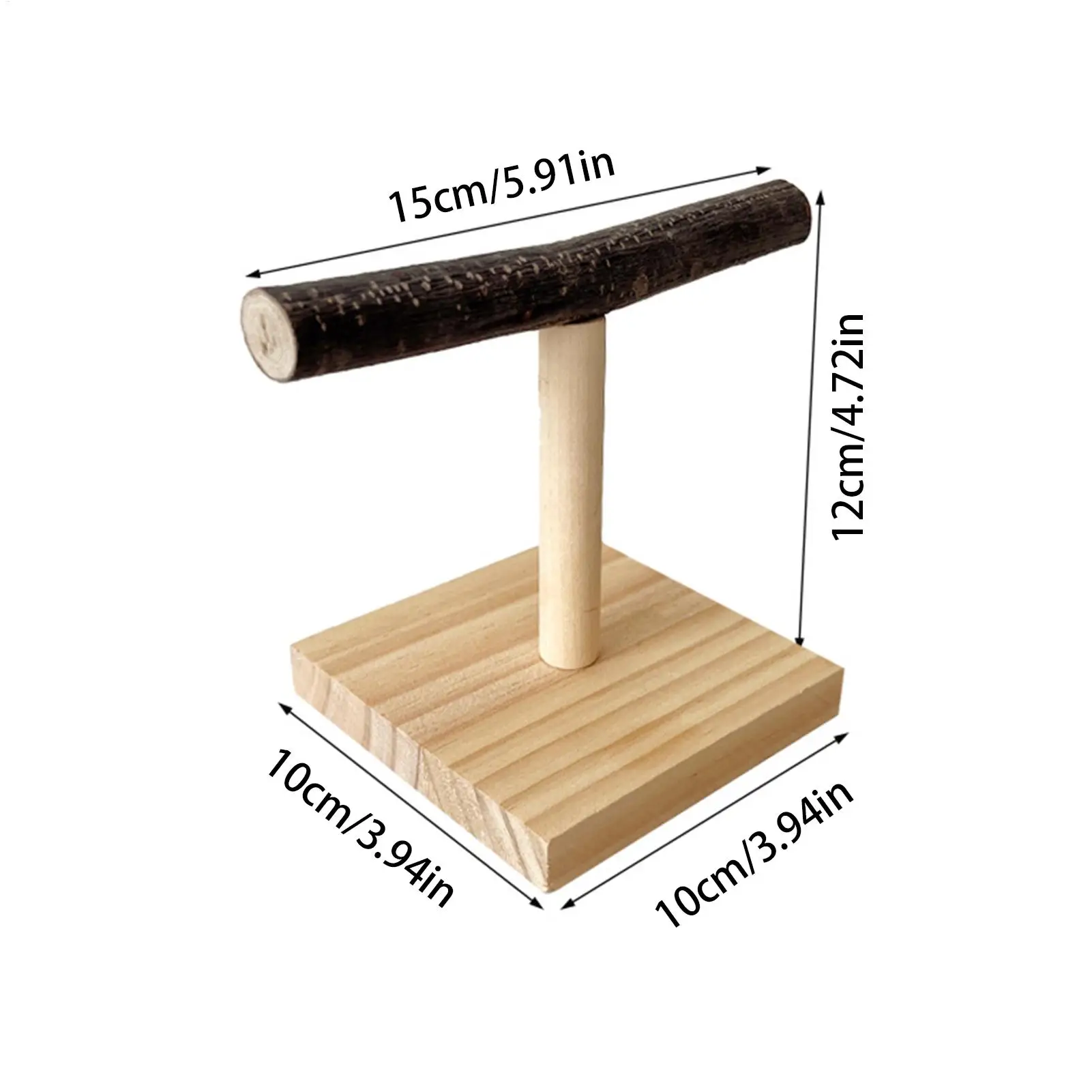Wood Parrot T Perch Bird Perch Birdcage Stand Wooden Pet Bird Perch Bird Training Branch Rack For Tabletop Parrots Bird view 6