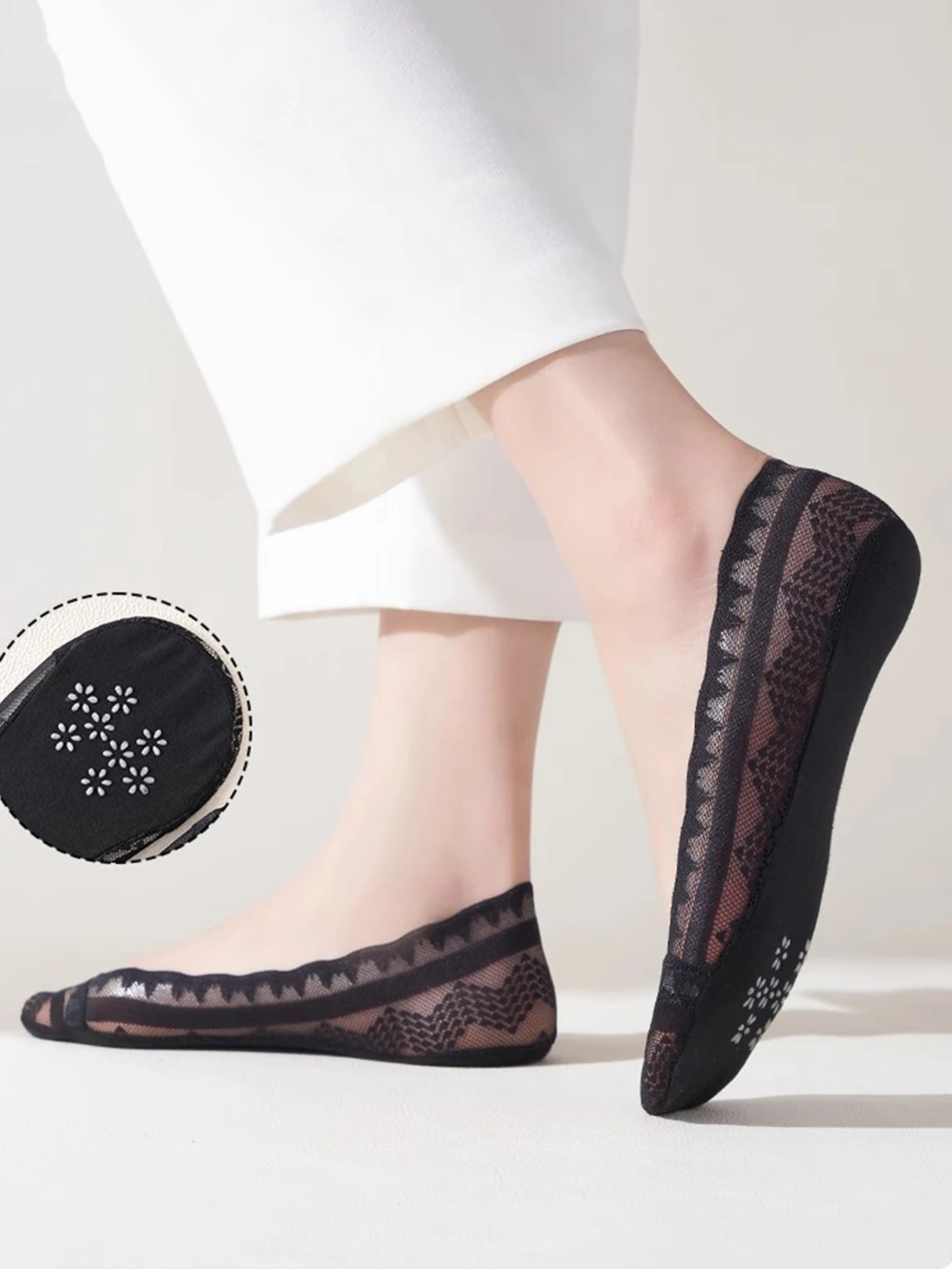 5 paia/lotto calzini invisibili da donna calzini corti in pizzo a rete da barca