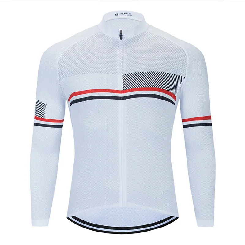 

Spring Autumn Men Bicycle White Jacket Clothes Long Sleeve Sweater Road Top Cycling Wear Downhill Sport Bike Jersey Hiking Shirt